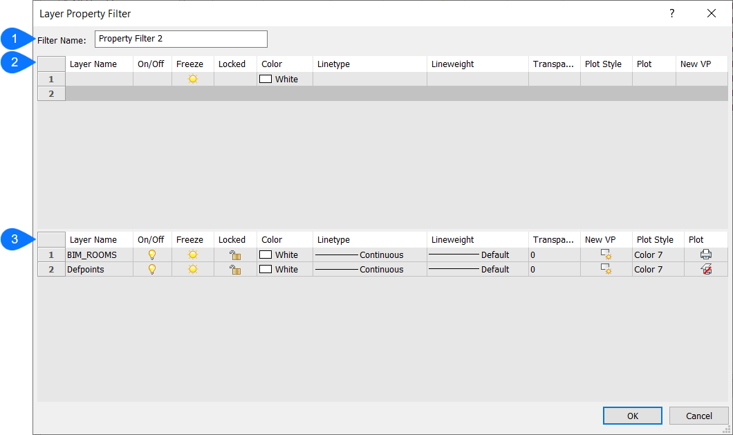 Layer Property Filter Dialog Box - BricsCAD Lite & Pro | Bricsys Help ...